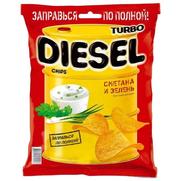 Чипсы Turbo Diesel картофельные Сметана и зелень