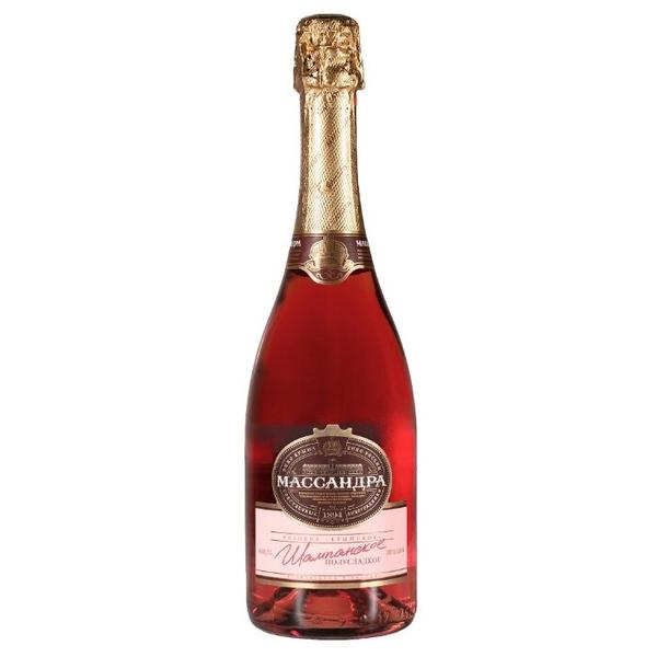 Шампанское Массандра розовое полусладкое 0,75 л