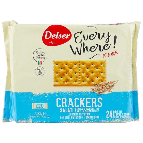 Крекеры Delser Crackers Non Salat без соли, 500 г