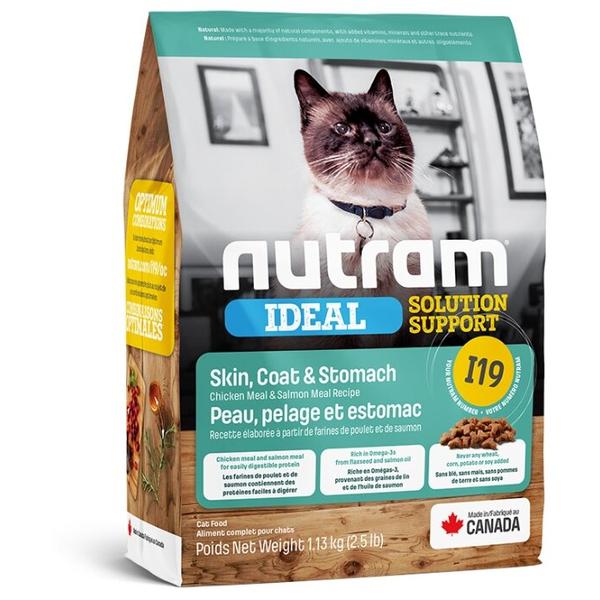 Корм для кошек Nutram I19 Для кошек с проблемами кожи, желудка