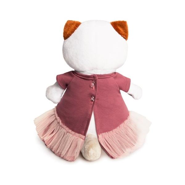 Мягкая игрушка Basik&Co Кошка Ли-Ли в платье с совой 27 см