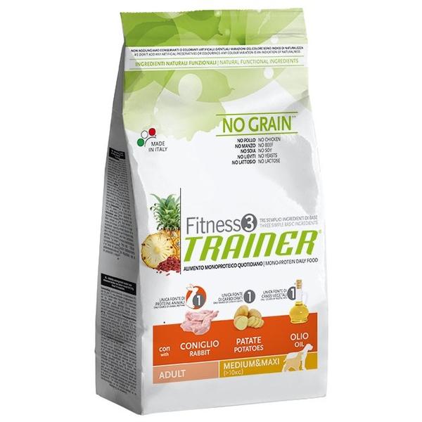 Корм для собак TRAINER Fitness3 No Grain Adult Medium&Maxi Rabbit and potatoes dry