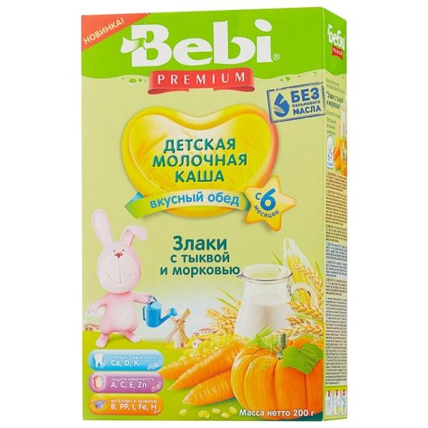 Каша Bebi молочная злаки с тыквой и морковью (с 6 месяцев) 200 г