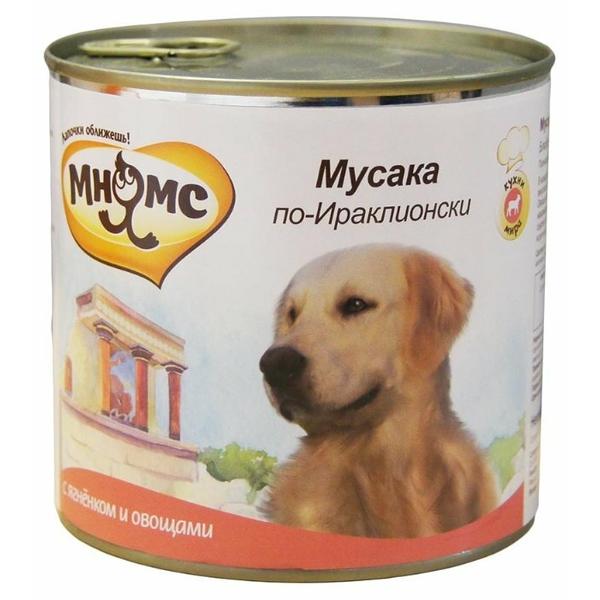Корм для собак Мнямс Мусака по-ираклионски ягненок с овощами 600г (для крупных пород)