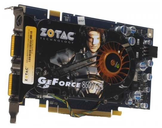 ZOTAC GeForce 8600 GTS 675Mhz PCI-E 256Mb 2000Mhz 128 bit 2xDVI TV HDCP YPrPb