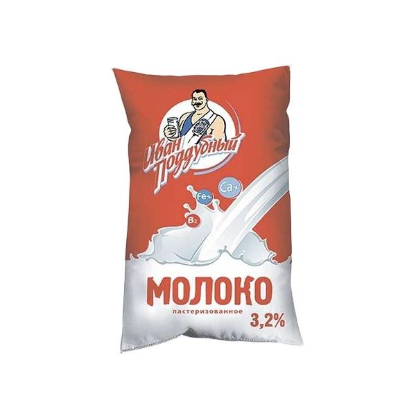 Молоко Иван Поддубный пастеризованное 3.2%, 0.9 л
