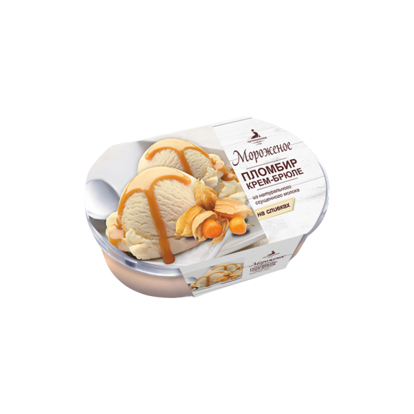 Мороженое Петрохолод пломбир на сливках крем-брюле, 400г