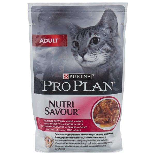 Корм для кошек Pro Plan Nutrisavour для профилактики МКБ, беззерновой, с уткой 85 г (кусочки в соусе)