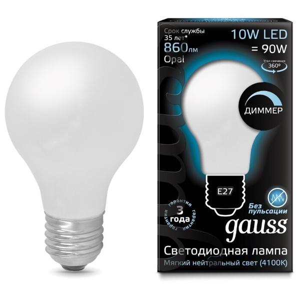 Лампа светодиодная gauss 102202210-D, E27, A60, 10Вт