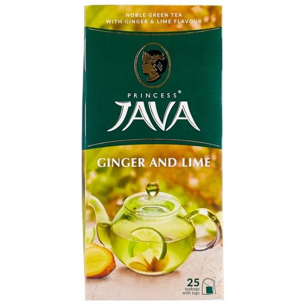 Чай зеленый Принцесса Ява Имбирь и лайм в пакетиках