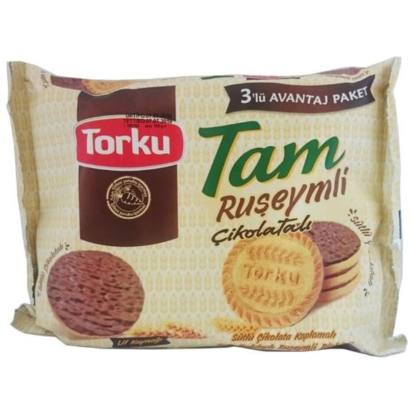 Печенье Torku TAM Ruseymli из цельнозерновой муки с лесными ягодами, покрытое молочным шоколадом, 252 г