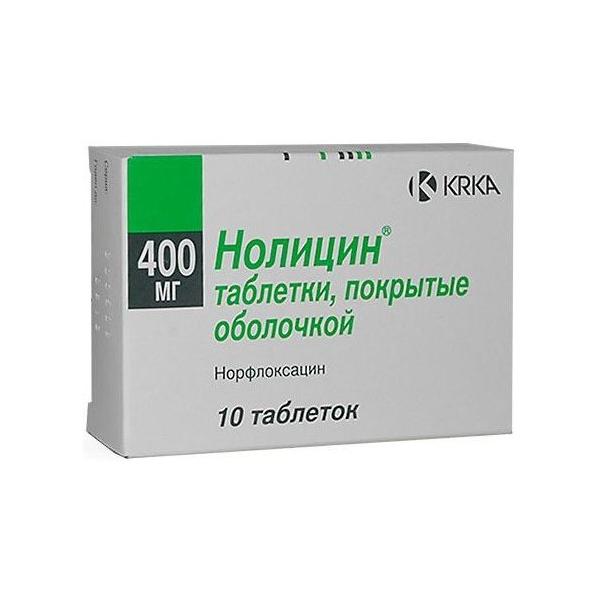 Нолицин таб. п/о плен. 400 мг №10