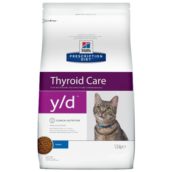 Корм для кошек Hill's Prescription Diet при проблемах щитовидной железы, для здоровья кожи и шерсти