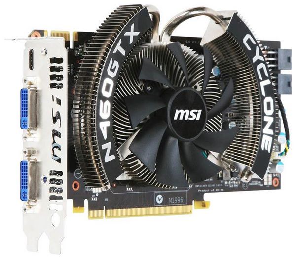 MSI GeForce GTX 460 675Mhz PCI-E 2.0 1024Mb 3600Mhz 256 bit 2xDVI Mini-HDMI HDCP