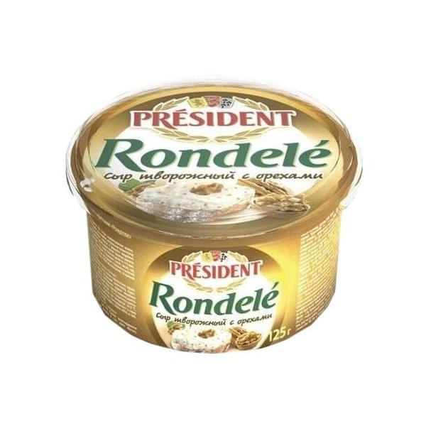 Сыр President Ронделе творожный с орехами 70%