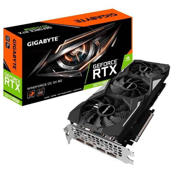 GIGABYTE GeForce RTX 2070 SUPER 1785MHz PCI-E 3.0 8192MB 14000MHz 256 bit 3xDisplayPort HDMI HDCP WINDFORCE OC 3X