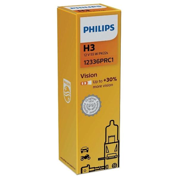 Лампа автомобильная галогенная Philips Vision +30% 12336PRC1H3 12V 55W 1 шт.