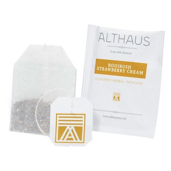 Чайный напиток травяной Althaus Rooibush Strawberry Cream в пакетиках