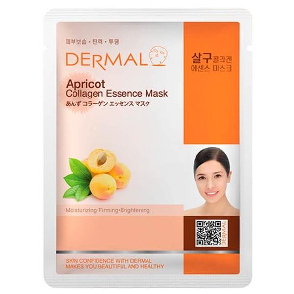 DERMAL тканевая маска Apricot Collagen Essence Mask с коллагеном и экстрактом абрикоса