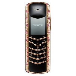 Vertu Signature M Design Rose Gold Pink Sapphires