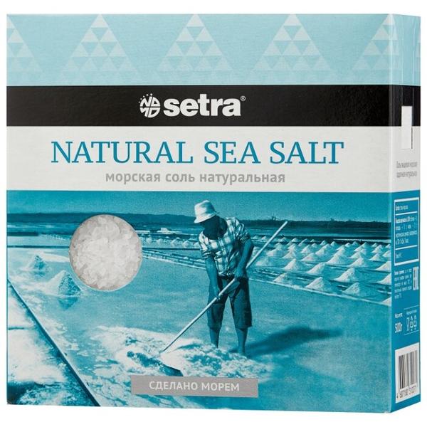 Setra Соль морская натуральная среднего помола, 500 г