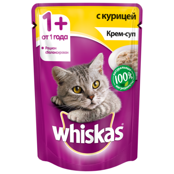 Корм для кошек Whiskas с курицей (кусочки в соусе)