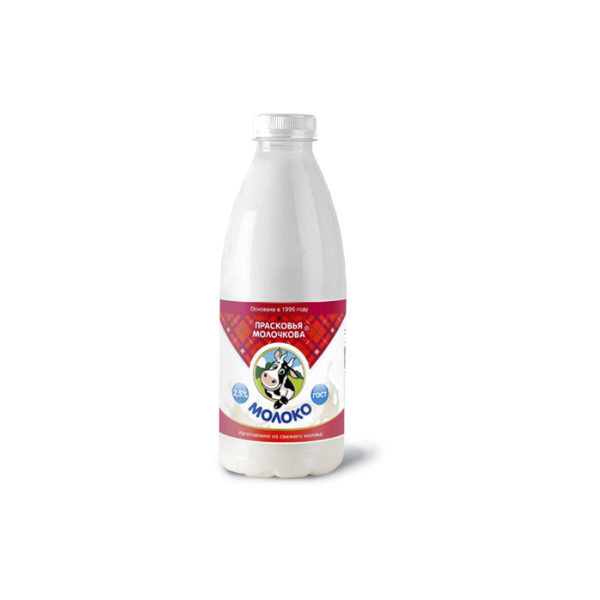 Молоко Прасковья Молочкова пастеризованное 2.5%, 0.9 кг