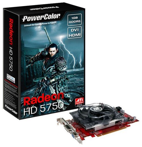 PowerColor Radeon HD 5750 700Mhz PCI-E 2.1 1024Mb 4600Mhz 128 bit DVI HDMI HDCP