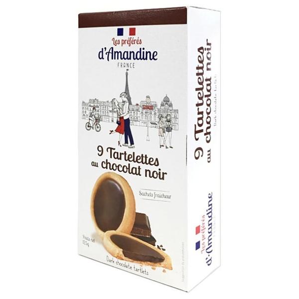Печенье Les Preferes d'Amandine Тарталетки с темным шоколадом 125 г