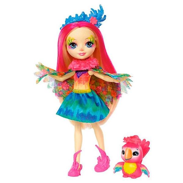Кукла Enchantimals Пикки Какаду с любимой зверюшкой, 15 см, FJJ21