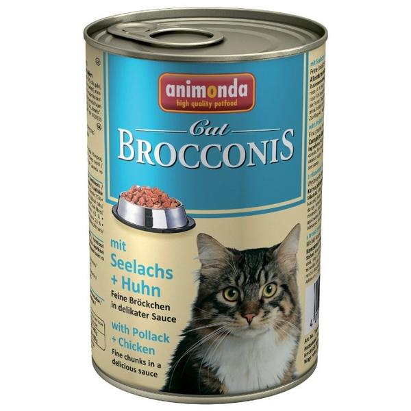 Корм для кошек Animonda Brocconis Cat с курицей, с сайдой 400 г (кусочки в соусе)