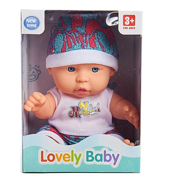 Пупс Lovely baby в шапочке,18.5 см, XM631/3