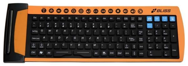 Bliss Flexible Keyboard MFR125 Black-Orange USB+PS/2