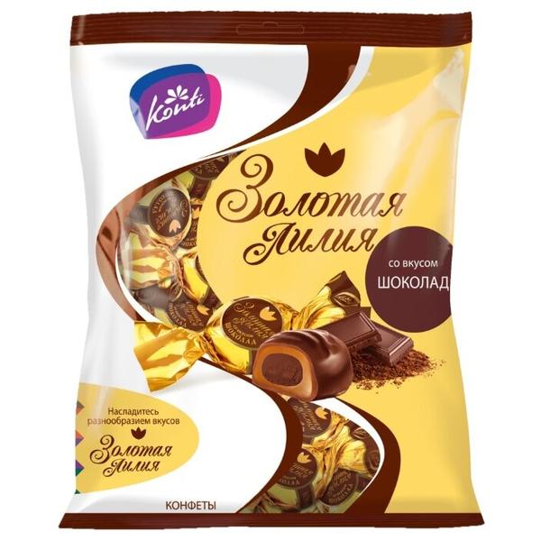 Конфеты Konti Золотая лилия со вкусом шоколад, пакет
