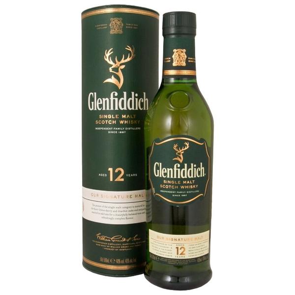 Виски Glenfiddich 12 лет, 0.5 л, подарочная упаковка