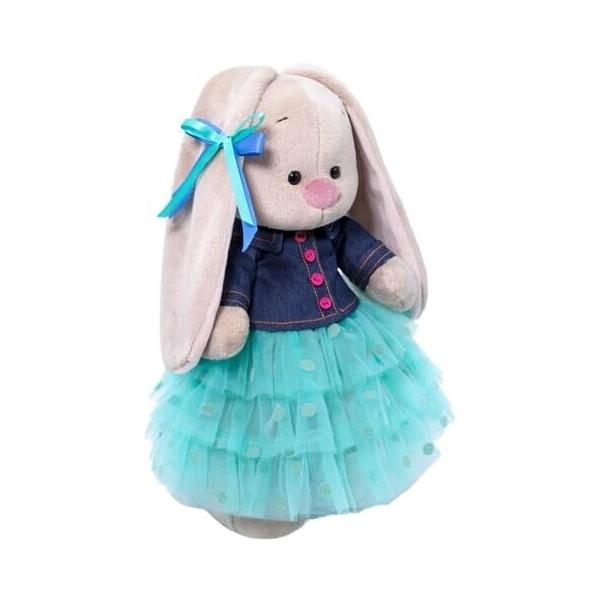 Мягкая игрушка Зайка Ми в юбке и джинсовой курточке 32 см