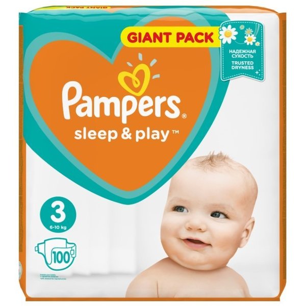 Pampers подгузники Sleep&Play 3 (6-10 кг) 100 шт.