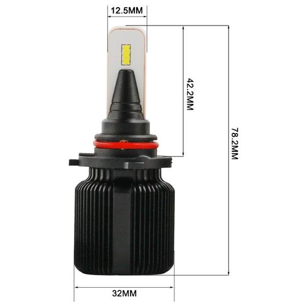 Лампа автомобильная светодиодная Vizant J1 цоколь HB3 9005 Seoul-csp 4500lm 5000k 2 шт.