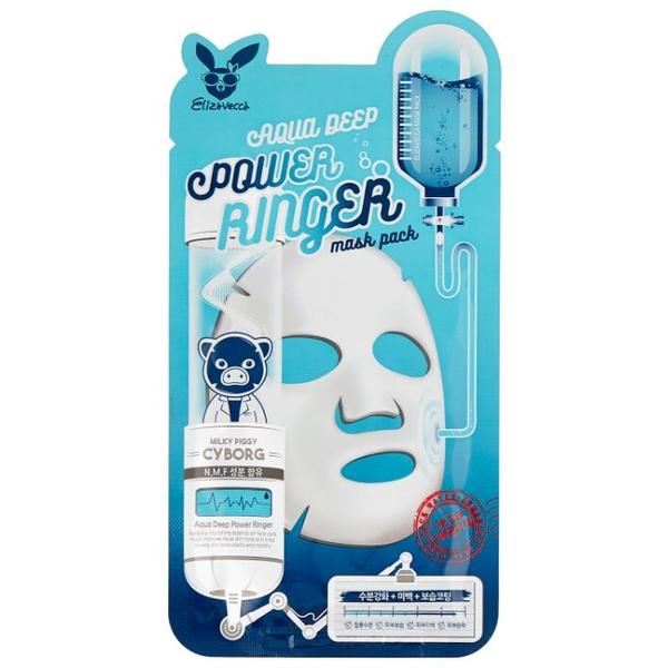 Elizavecca Увлажняющая тканевая маска Aqua Deep Power Ringer Mask Pack