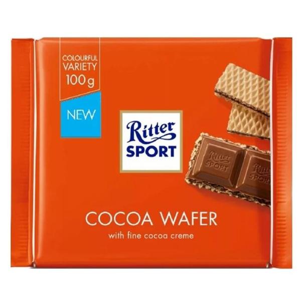 Шоколад Ritter Sport Какао и вафля молочный