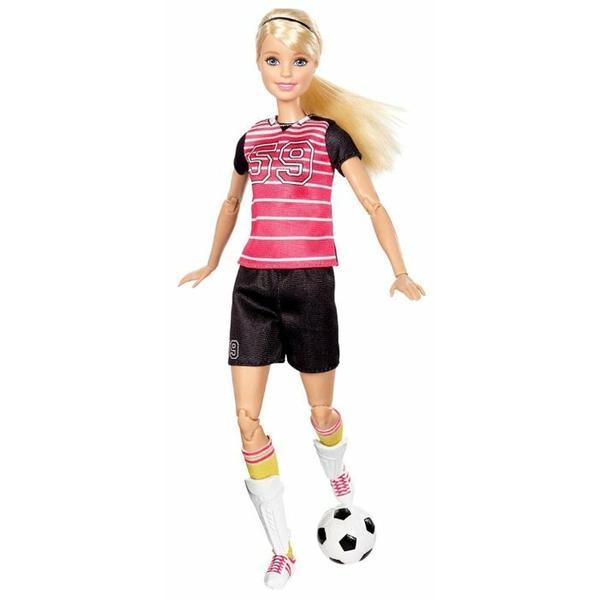 Кукла Barbie Безграничные движения Футболистка Блондинка, 29 см, DVF69