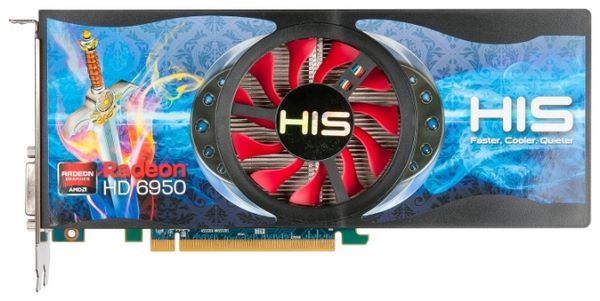 HIS Radeon HD 6950 800Mhz PCI-E 2.1 2048Mb 5000Mhz 256 bit 2xDVI HDMI HDCP Fan
