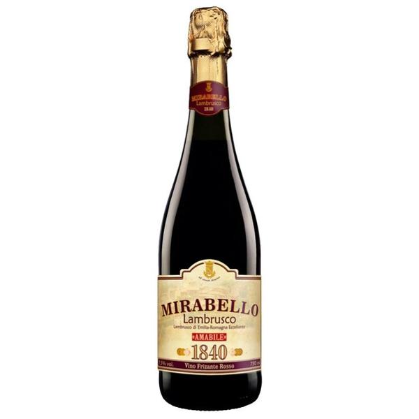 Игристое вино Chiarli 1860, "Mirabello" Rosso, Lambrusco di Emilia-Romagna IGT, 0.75 л