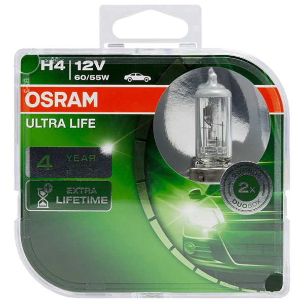 Лампа автомобильная галогенная Osram ULTRA LIFE 64193ULT2 12Vx60/55W H4 p43 2 шт.