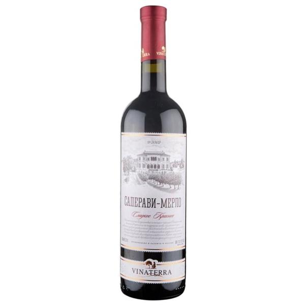 Вино Vinaterra Саперави-Мерло 0.75 л