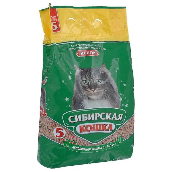 Впитывающий наполнитель Сибирская кошка Лесной 5 л