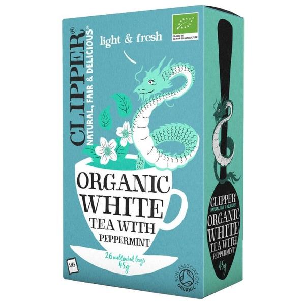 Чай белый Clipper Organic white tea with peppermint в пакетиках