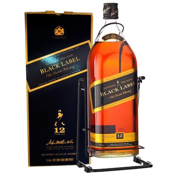 Виски Johnnie Walker Black Label 12 лет 4.5 л, подарочная упаковка