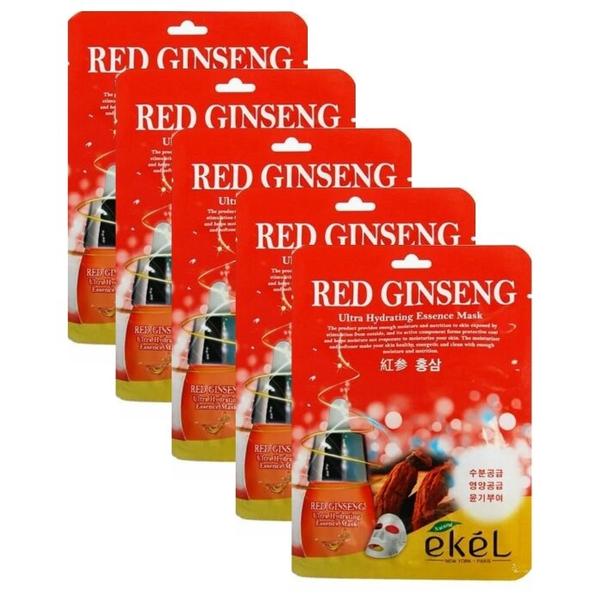Ekel Red Ginseng Ultra Hydrating Essence Mask Тканевая маска Красный Женьшень