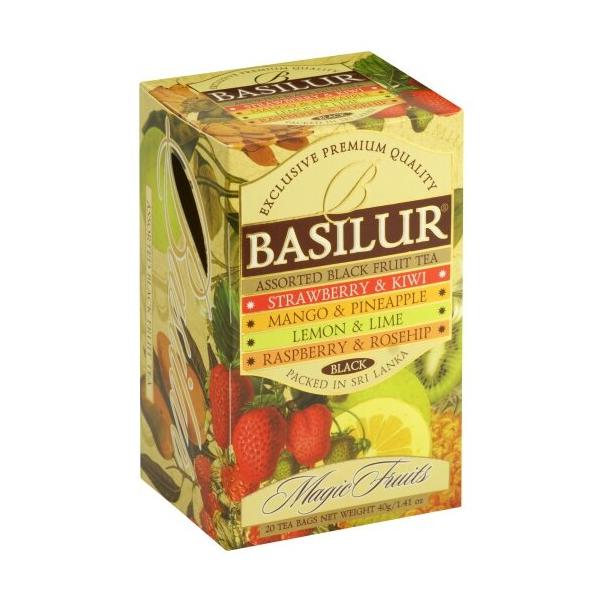 Чай черный Basilur Magic fruits Assorted black fruit tea ассорти в пакетиках